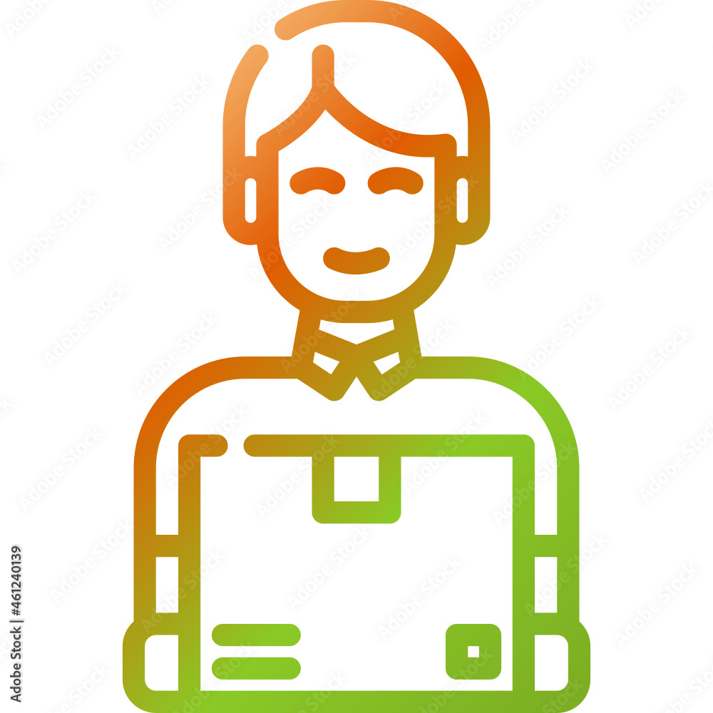 delivery man gradient icon delivery man gradient icon