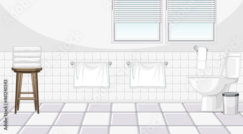 Bathroom interior design with furniture