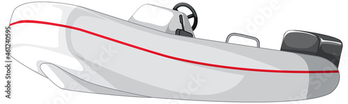 Powerboat or speedboat isolated on white background