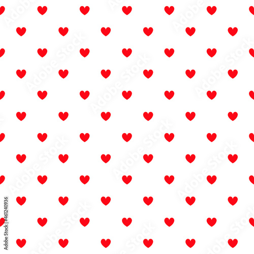 Seamless pattern with heart polka dots.