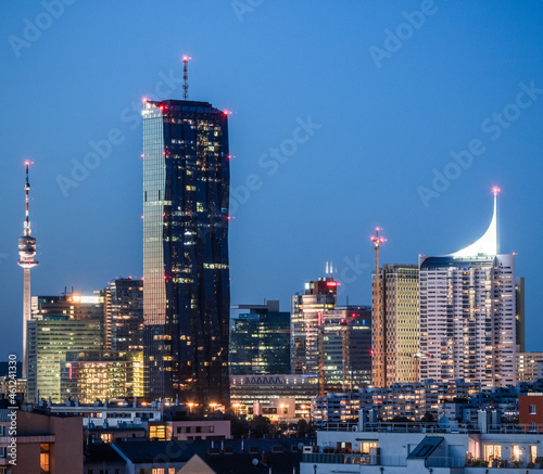 Photography Vienna, Austria: city skyline at night