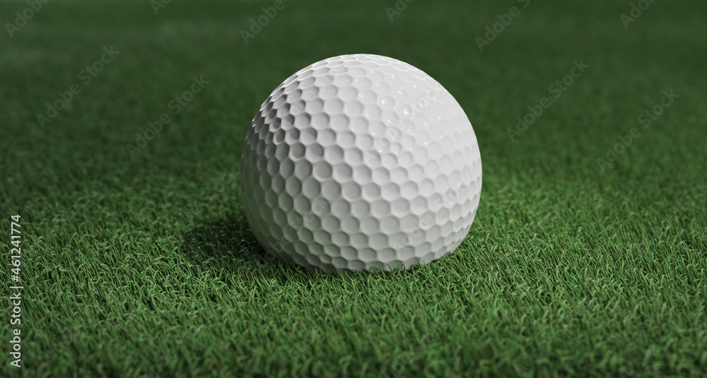 Obraz premium Golf ball on a grass