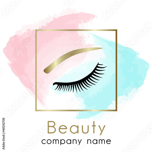 eyelashes beauty salon master logo company beauty industry services