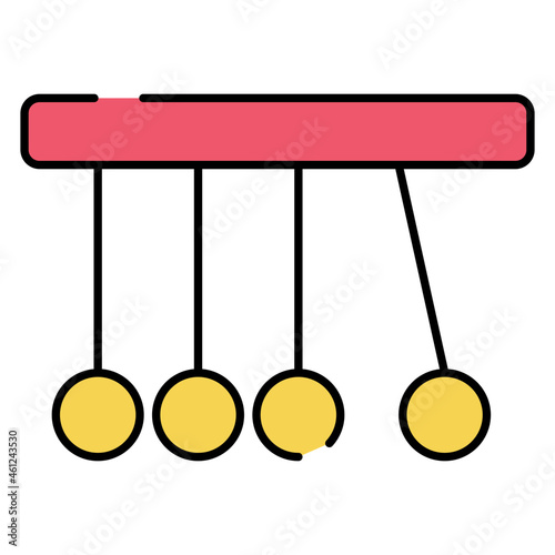 An editable design icon of newton's cradle 