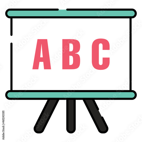 A creative design icon of abc learning
