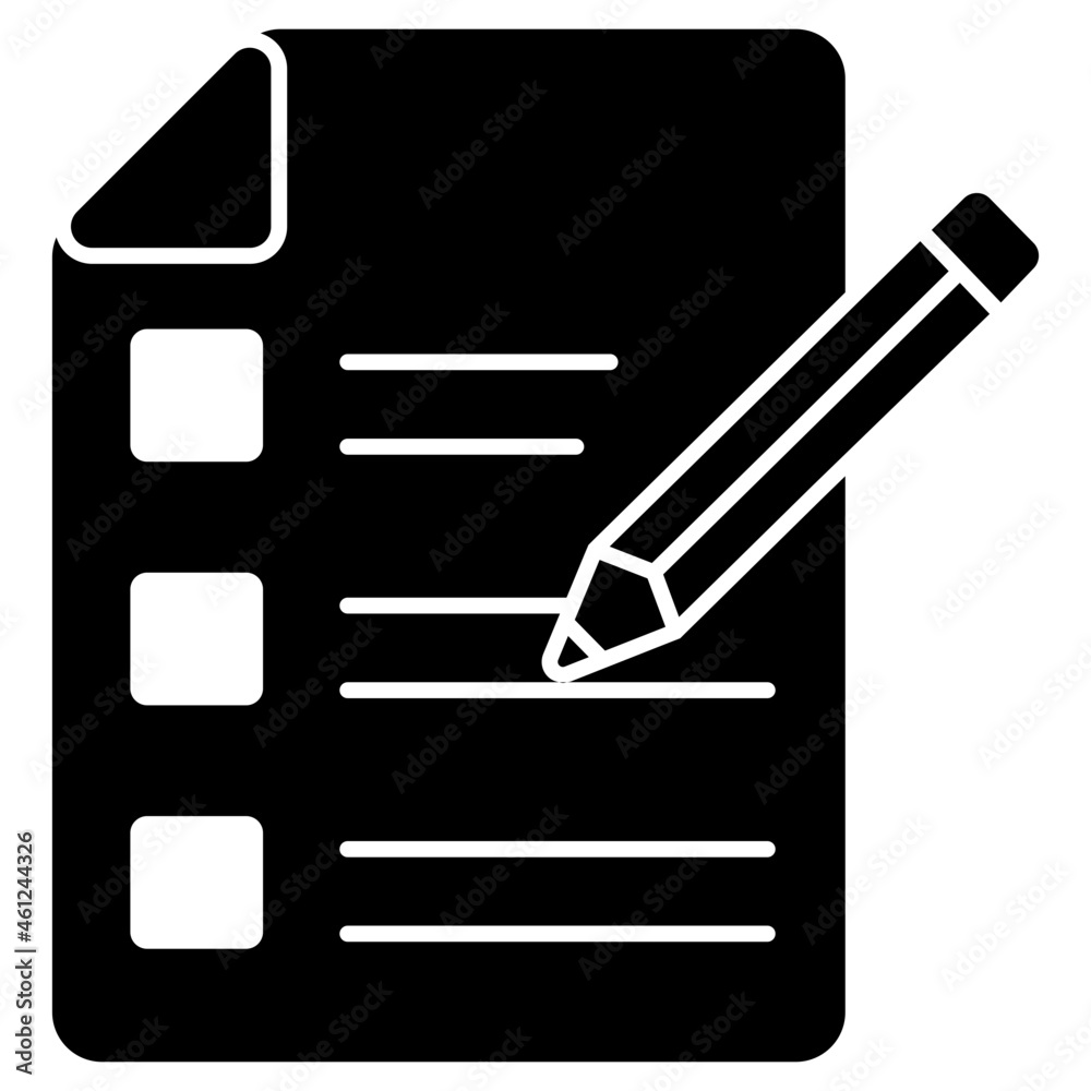 paper with pencil showcasing checklist icon paper with pencil showcasing checklist icon