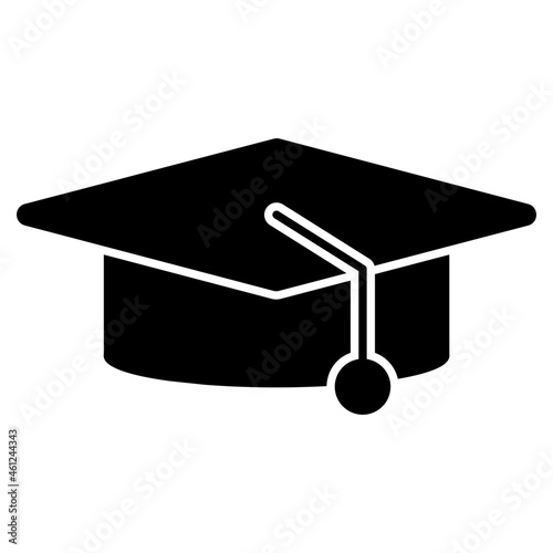 Academic cap icon, vector design of mortarboard