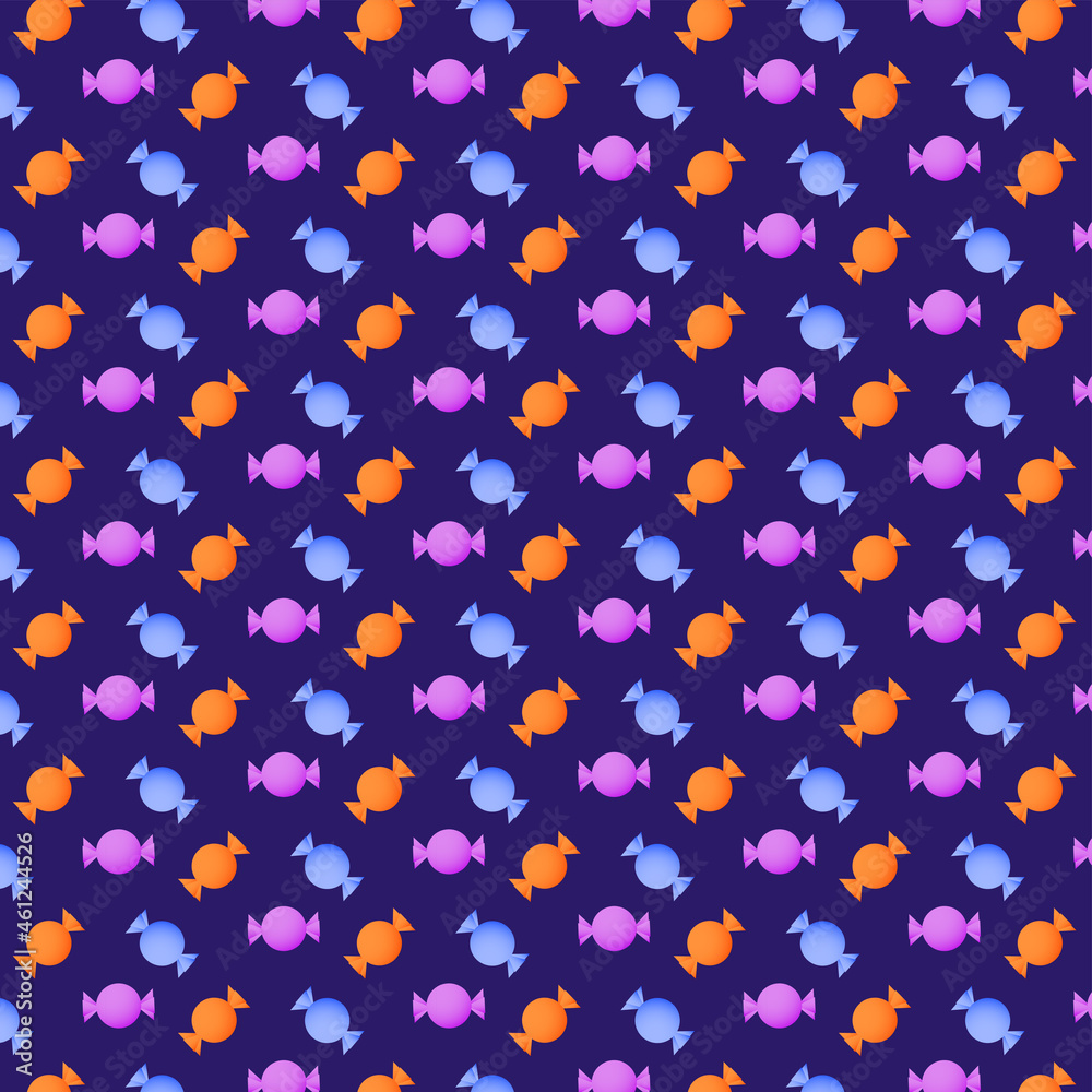 할로윈 보라색 배경과 사탕 패턴