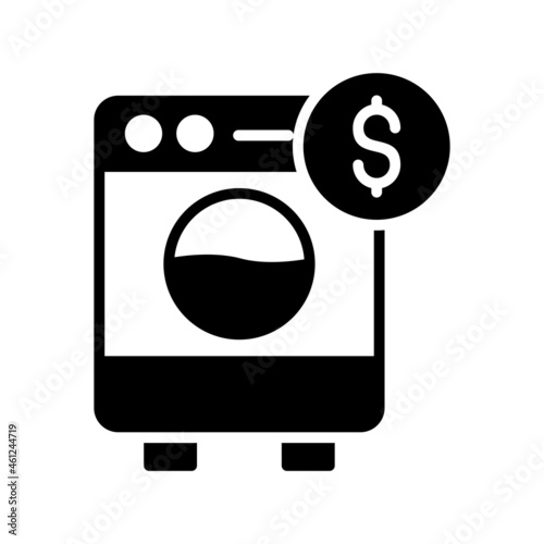Money Laundering Glyph Vector Icon Design