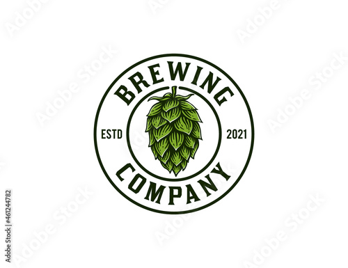 Brewing company logo template
