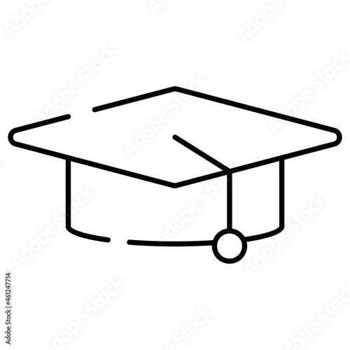 Academic cap icon, vector design of mortarboard