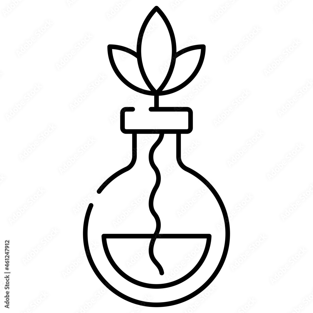 An editable design icon of botany experiment An editable design icon of botany experiment