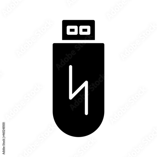 Flash Glyph Vector Icon Design