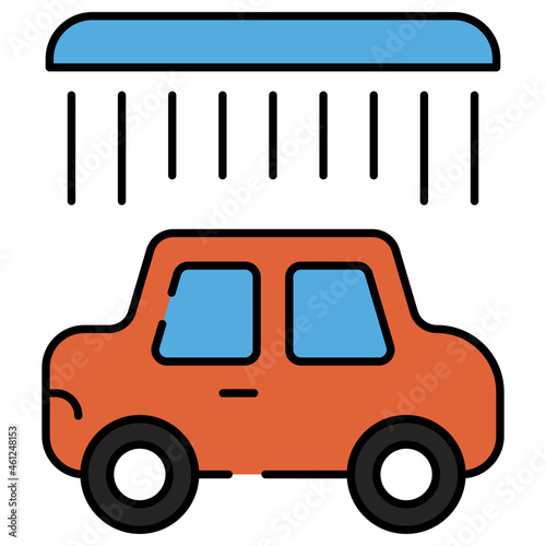 A premium download icon of car drying