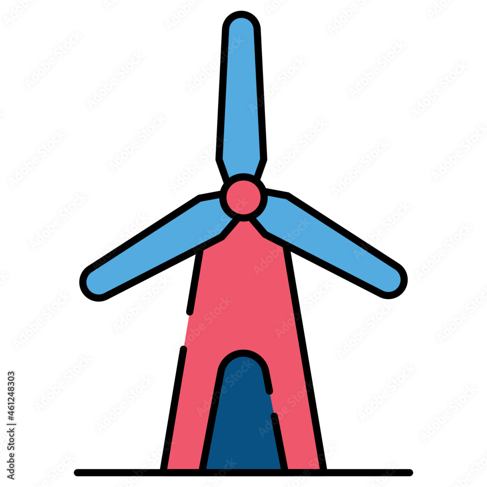 An editable design icon of domestic windmill An editable design icon of domestic windmill