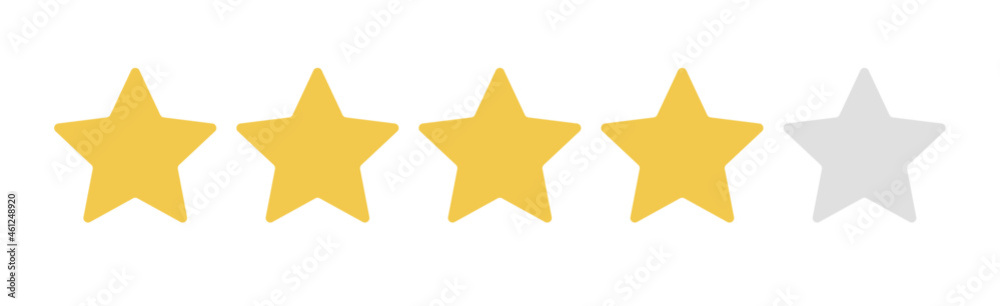 four stars icon Vector illustration isolated on white background