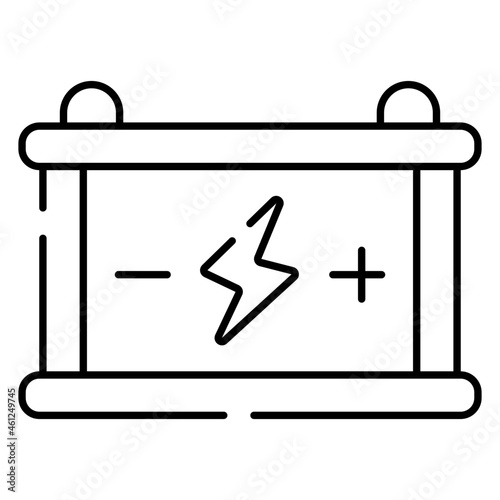 A unique design icon of car battery