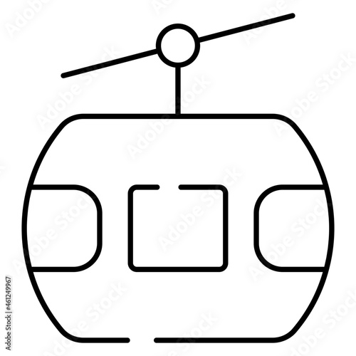 A trendy vector design of cable car, ropeway vector

