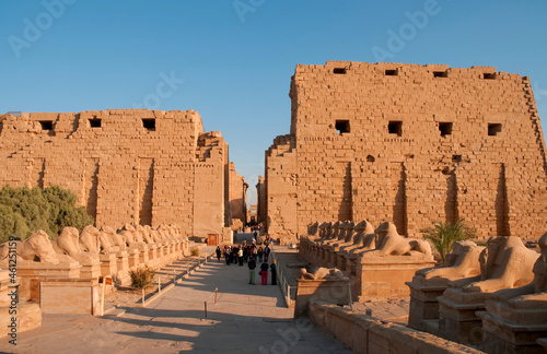 Widder Allee am Karnak Tempel in Luxor Ägypten photo