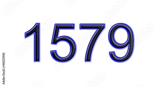 Free Download blue 1579 number 3d effect white background - GFXLoad