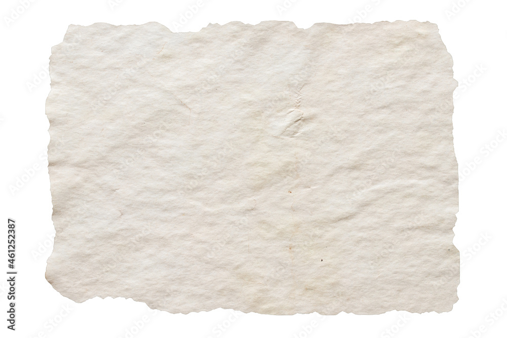 old brown grunge paper isolated on white background	