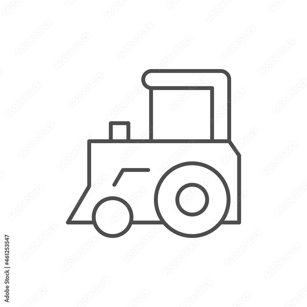 Toy train line outline icon isolated on white Toy train line outline icon isolated on white