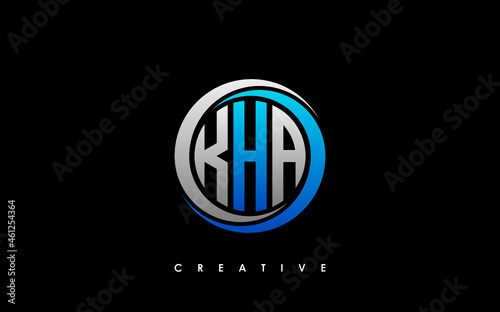 KHA Letter Initial Logo Design Template Vector Illustration