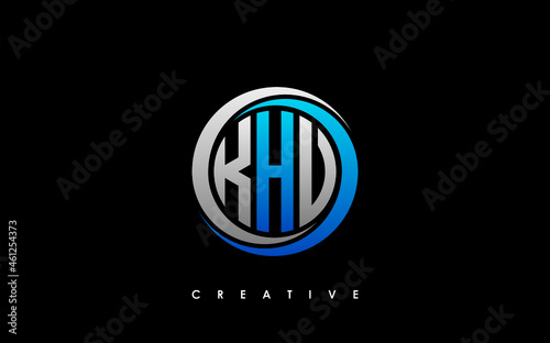 KHV Letter Initial Logo Design Template Vector Illustration photo