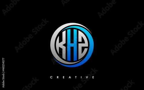 KHZ Letter Initial Logo Design Template Vector Illustration photo