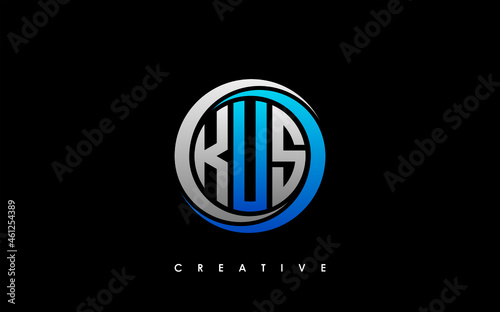 KUS Letter Initial Logo Design Template Vector Illustration photo