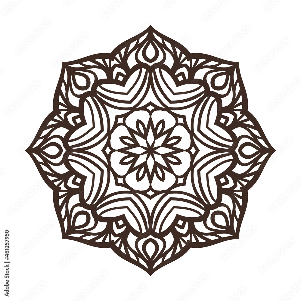 Round pattern, Circular ornament design element, Vector