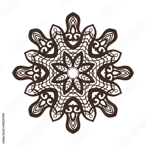 Round pattern, Circular ornament design element, Vector