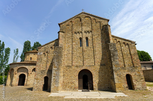 Tableau sur toile Medieval church of San Giovanni at Vigolo Marchese and baptistery