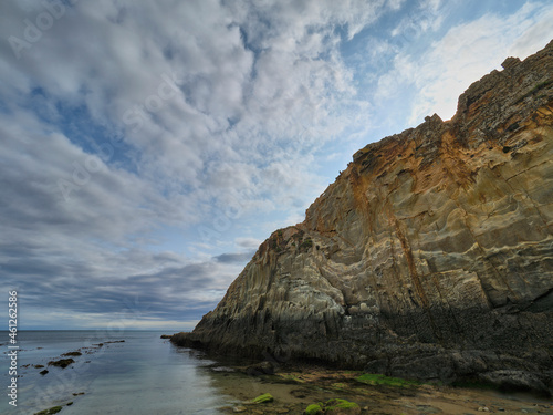 Views of Mexota beach  Asturias  Spain