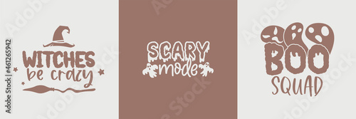 Halloween quote and element design asset for craft, printable, sublimation, card for Cutting Machines, Halloween design for shirt, mug, Tumbler, Bag, Suitable for women, Vector for Trendy women shirts