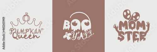 Halloween quote and element design asset for craft, printable, sublimation, card for Cutting Machines, Halloween design for shirt, mug, Tumbler, Bag, Suitable for women, Vector for Trendy women shirts