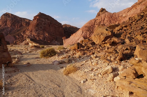 Beautiful colours of mountains near Israel Route in South