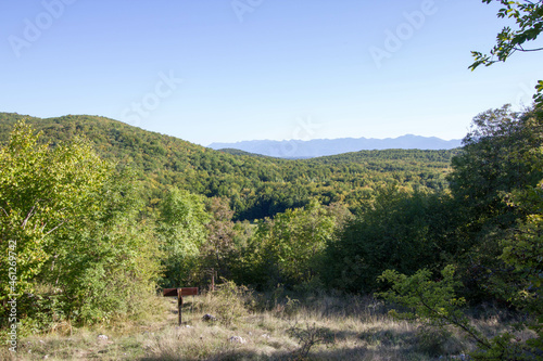 hiking trail called man and karst in pecinski park grabovaca  Croatia  europe