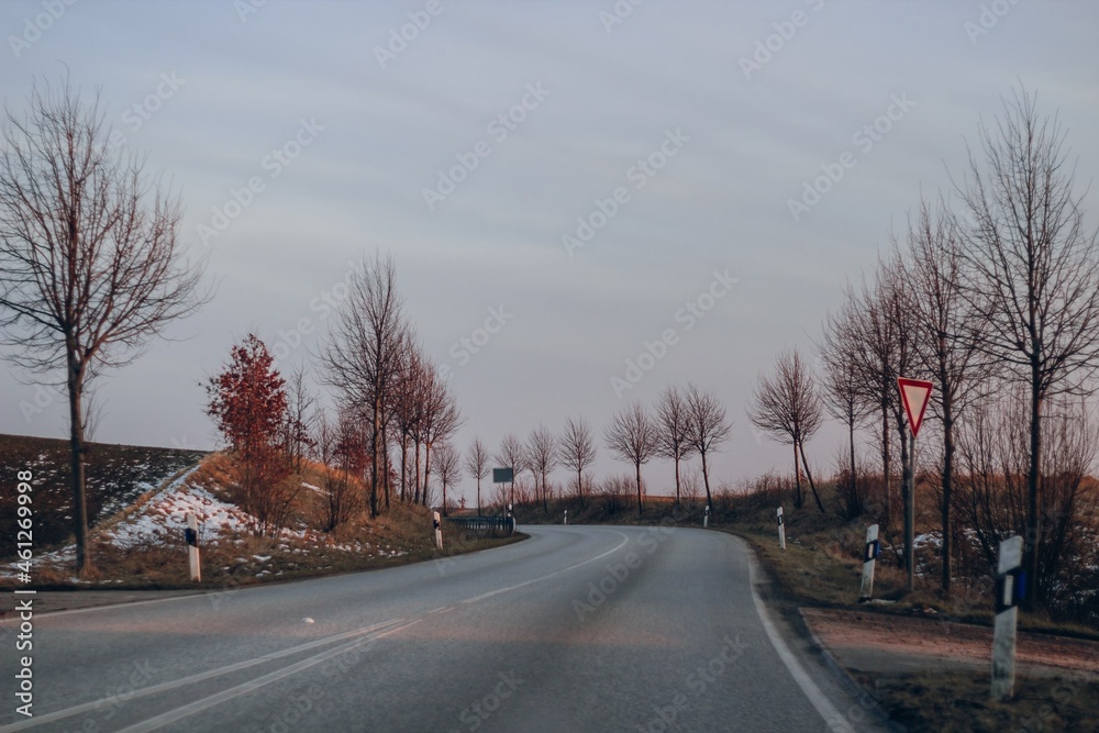 Fototapeta premium road in winter