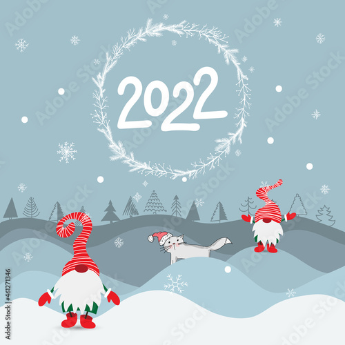 Happy Holydays background to winter holiday design, Calligraphic. Christmas Xmas and Happy New Year Greeting Card, banner.