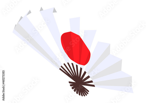 アイソメトリック図　扇子