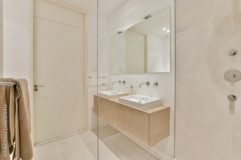 Light bathroom with shower cabin Light bathroom with shower cabin