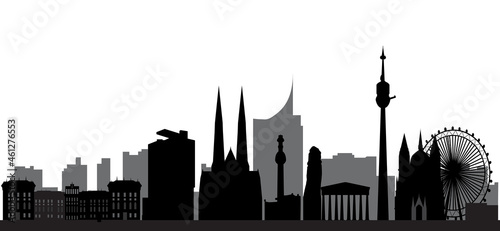 illustration of vienna skyline