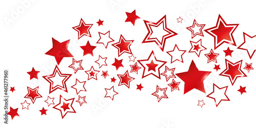 Christmas red stars on a white background banner  Party winter celebration  photo