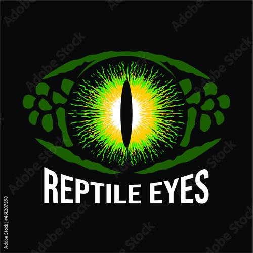 Reptile eyes Logo Vector Template, Design element for logo, poster, card, banner, emblem, t shirt. Vector illustration