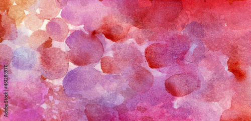 Background image of watercolor abstraction. Abstract watercolor in pink and purple shades.