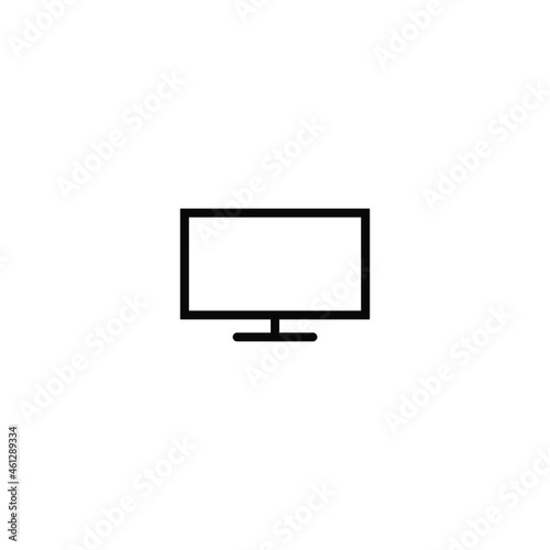 Monitor icon. Computer desktop icon outline vector. LED display icon