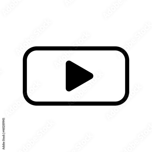Video vector icon. Play illustration sign. Audio symbol. Clip logo.