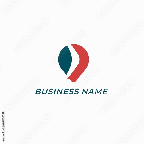 design logo creative boomerang and gps location