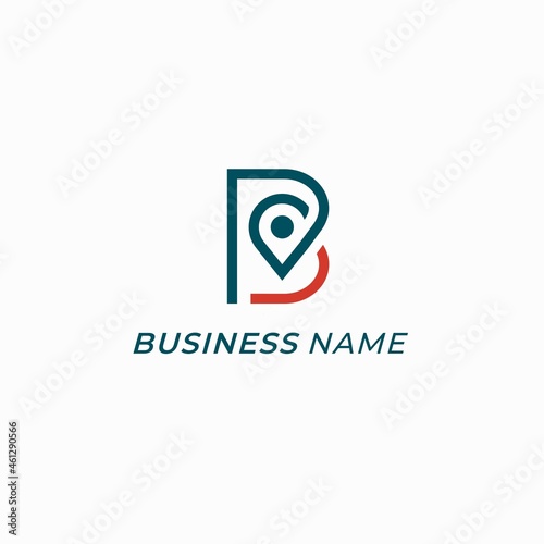Free Download design logo combine letter B and GPS location - GFXLoad